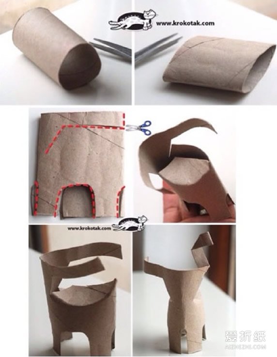 幼儿圣诞麋鹿的做法 卷纸芯制作麋鹿的方法- www.aizhezhi.com