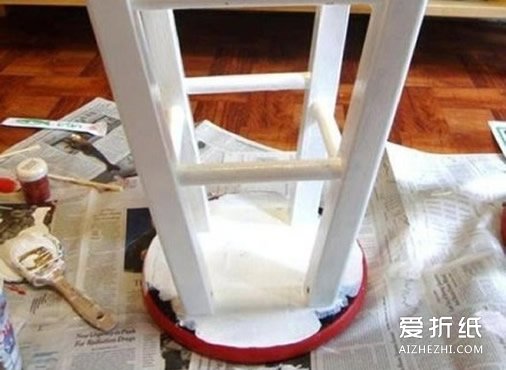 简单旧凳子改造方法 上漆改造旧凳子教程- www.aizhezhi.com
