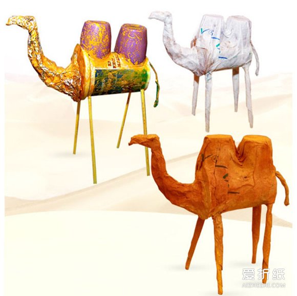 幼儿骆驼模型手工制作 酸奶盒制作骆驼的方法- www.aizhezhi.com