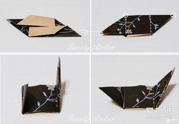 立体折纸制作挂饰 立方体糖果盒折法图解- www.aizhezhi.com