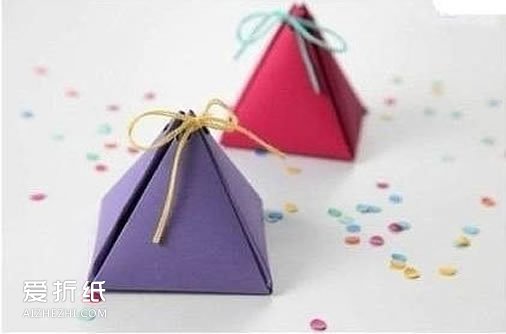 喜糖包装盒折叠展开图 喜糖盒的折叠方法图解- www.aizhezhi.com