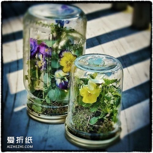 简易玻璃瓶废物利用 手工DIY玻璃瓶小制作- www.aizhezhi.com