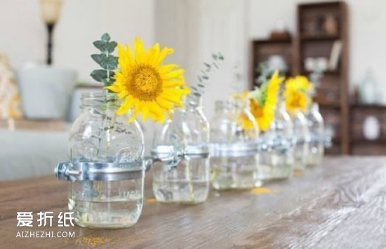 简易玻璃瓶废物利用 手工DIY玻璃瓶小制作- www.aizhezhi.com