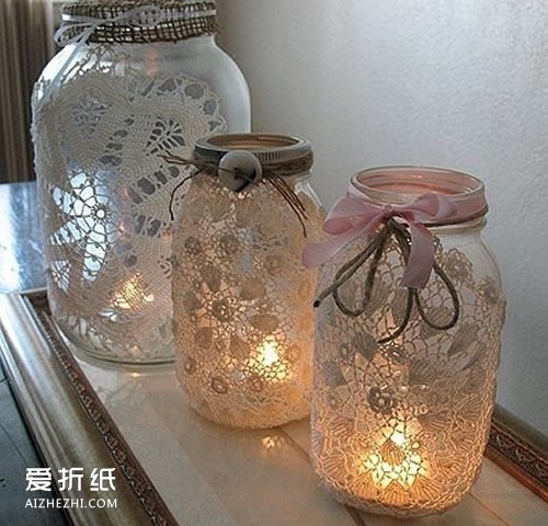 简易玻璃瓶废物利用 手工DIY玻璃瓶小制作- www.aizhezhi.com