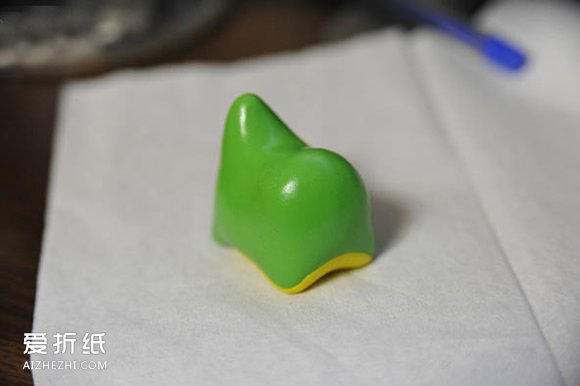 超轻粘土手工制作虎头鞋风格的老虎图解- www.aizhezhi.com