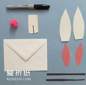 幼儿园信封手工图片 简单手工兔子制作教程- www.aizhezhi.com