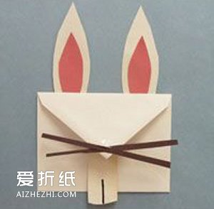 幼儿园信封手工图片 简单手工兔子制作教程- www.aizhezhi.com