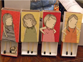 怎么做火柴盒小人图片 手工制作火柴盒人偶