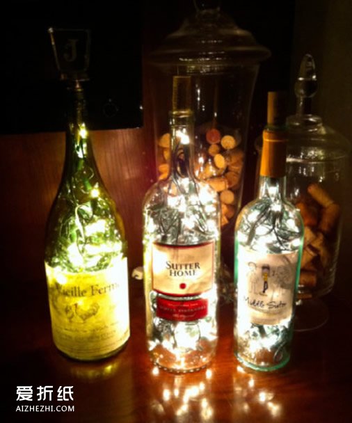 怎么利用酒瓶的方法 废旧酒瓶手工制作图片- www.aizhezhi.com