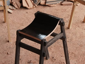 破损瓦片回收再利用 DIY手工制作创意凳子