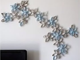 卷纸芯制作墙饰怎么做 幼儿园教室花朵墙饰制作