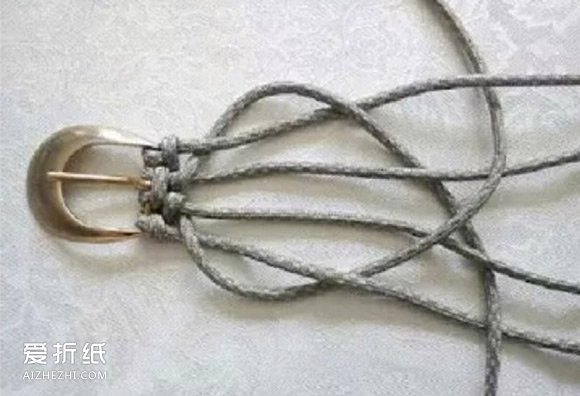 怎么用绳子编织皮带 皮带用绳子编的方法图解- www.aizhezhi.com