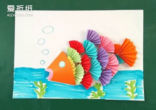 漂亮的幼儿粘贴画做法 手工制作动物贴纸画- www.aizhezhi.com