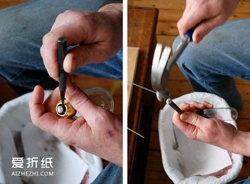 怎么用灯泡制作花瓶 简易玻璃花瓶手工制作- www.aizhezhi.com