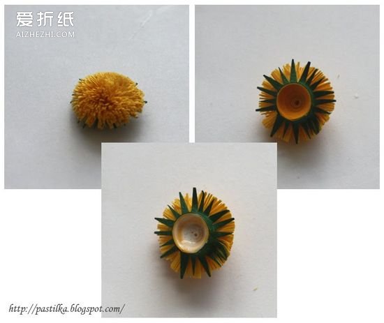 怎么衍纸小菊花的教程 做成漂亮的菊花装饰画- www.aizhezhi.com