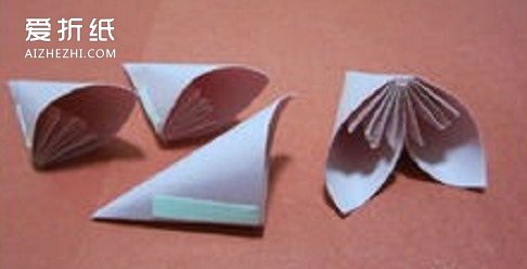 怎么折纸樱花的教程 手工折纸樱花的折法图解- www.aizhezhi.com