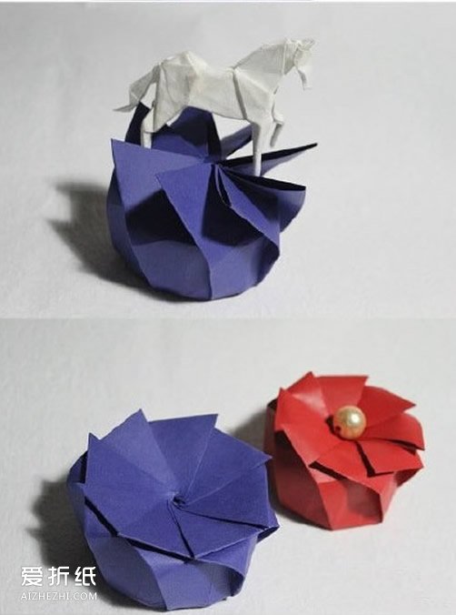 八边形礼品盒的折法 折纸精美礼品盒步骤图解- www.aizhezhi.com