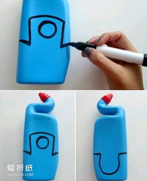 怎么制作手机充电架 塑料瓶手工制作充电架- www.aizhezhi.com