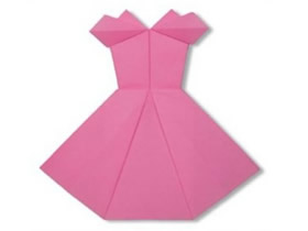 怎么折纸小裙子图解 手工折纸裙子步骤图