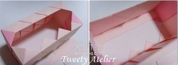 怎么折纸长方形纸巾盒 纸巾盒的折法图解教程- www.aizhezhi.com