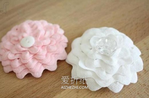 怎么做花朵发夹的方法 布艺手工制作头花发饰- www.aizhezhi.com