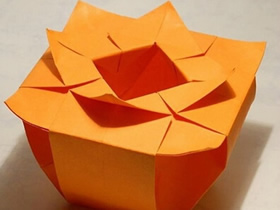 怎么折纸收纳纸盒图解 手工折纸漂亮收纳盒