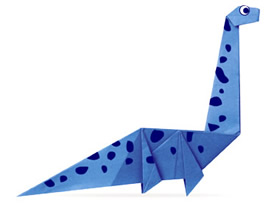 怎么折纸蛇颈龙的方法 儿童折纸蛇颈龙图解教程
