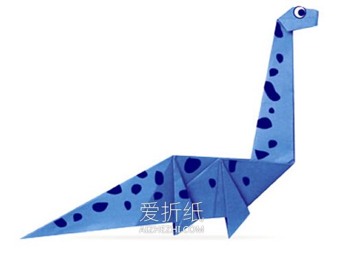 怎么折纸蛇颈龙的方法 儿童折纸蛇颈龙图解教程- www.aizhezhi.com