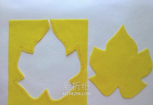 怎么制作不织布杯垫 手工布艺制作枫叶杯垫- www.aizhezhi.com