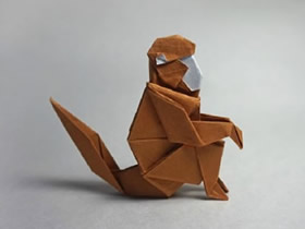 怎么折纸立体猴子图解 复杂猴子的折纸过程