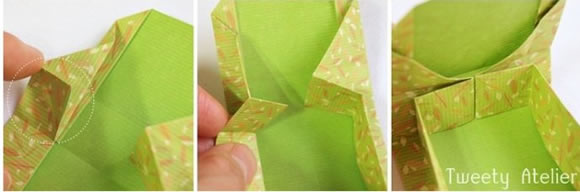 怎么折纸方形礼品盒 漂亮礼品盒子的折法图解- www.aizhezhi.com