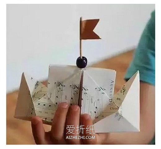 怎么折纸轮船的方法 简单轮船的折法图解- www.aizhezhi.com
