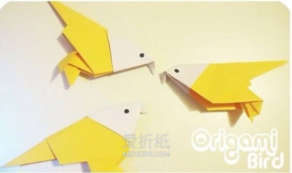 怎么折纸小鸟的教程 手工折纸小鸟步骤图解- www.aizhezhi.com