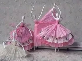 怎么用餐巾纸折小人 芭蕾舞者的折纸方法图解