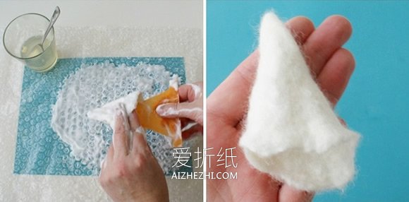 怎么用羊毛毡做灯罩 手工制作羊毛毡灯饰- www.aizhezhi.com