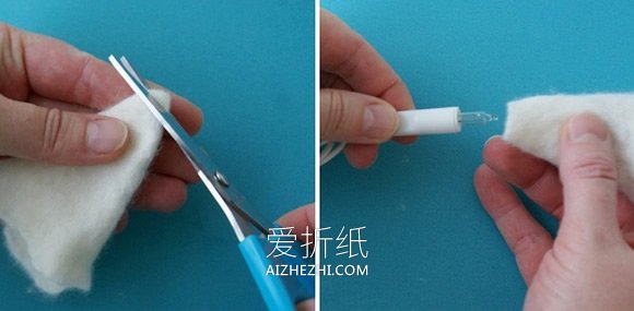 怎么用羊毛毡做灯罩 手工制作羊毛毡灯饰- www.aizhezhi.com