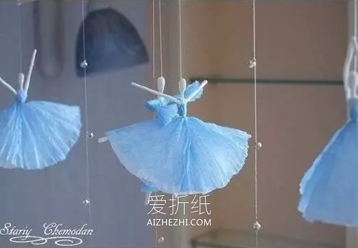 怎么用餐巾纸折小人 芭蕾舞者的折纸方法图解- www.aizhezhi.com