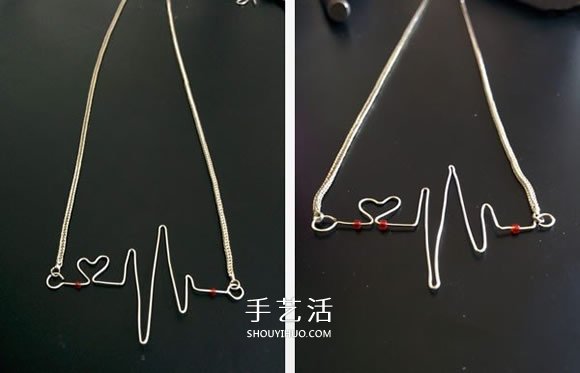 情人节心动项链DIY 金属丝制作爱心项链坠- www.aizhezhi.com