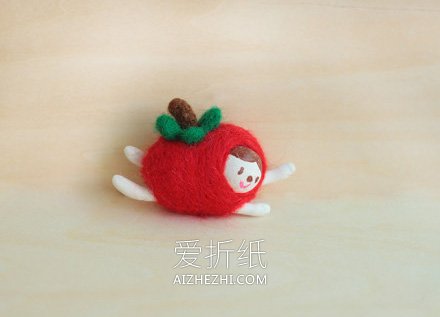 怎么用羊毛毡手工制作蔬菜小人的作品图片- www.aizhezhi.com