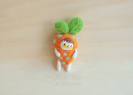 怎么用羊毛毡手工制作蔬菜小人的作品图片- www.aizhezhi.com