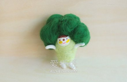 怎么用羊毛毡手工制作蔬菜小人的作品图片- www.aizhezhi.com