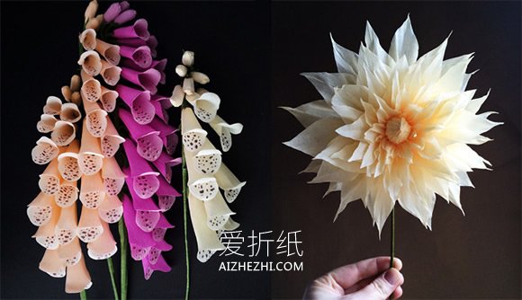 怎么用皱纹纸做纸花 精美皱纹纸花作品图片- www.aizhezhi.com