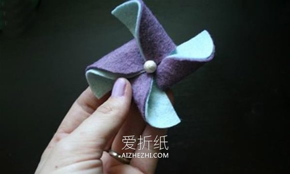 怎么用不织布做风车 手工布艺风车装饰制作- www.aizhezhi.com