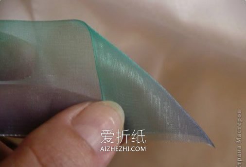 怎么做丝带玫瑰花图解 丝带手工制作玫瑰花- www.aizhezhi.com