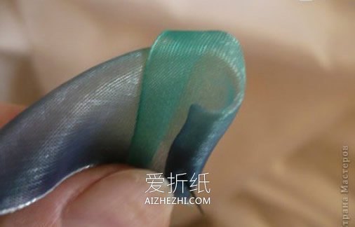 怎么做丝带玫瑰花图解 丝带手工制作玫瑰花- www.aizhezhi.com