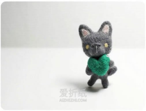 怎么做羊毛毡小猫咪 超萌手工猫咪作品图片- www.aizhezhi.com