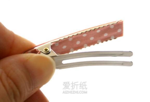 怎么做不织布发卡图解 布艺手工制作可爱发饰- www.aizhezhi.com
