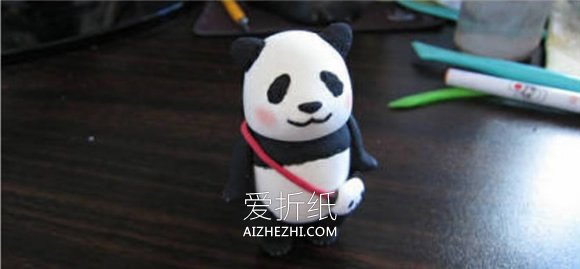 怎么做粘土大熊猫图解 超轻粘土卡通大熊猫- www.aizhezhi.com