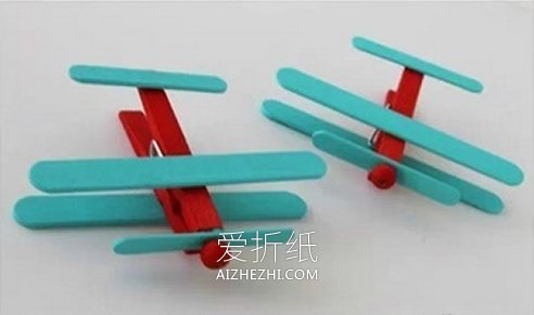怎么做小飞机模型图解 冰棍棒手工制作飞机- www.aizhezhi.com