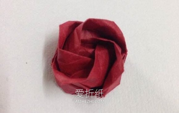 怎么折纸川崎玫瑰图解 手揉纸玫瑰花的折法- www.aizhezhi.com